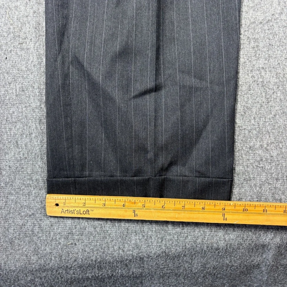 Jos. A. Bank Mens 48R Charcoal Pinstripe 100% Wool 2-Piece Suit Gordon 40X31